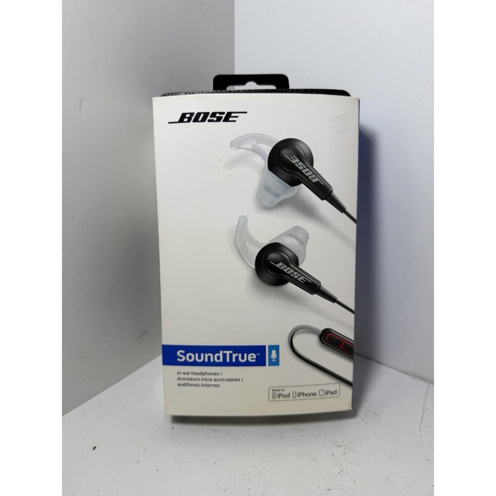 BOSE SOUNDTRUE IN EAR HEADPHONES BLACK COMPLETE IN BOX 715593-0040 TESTED